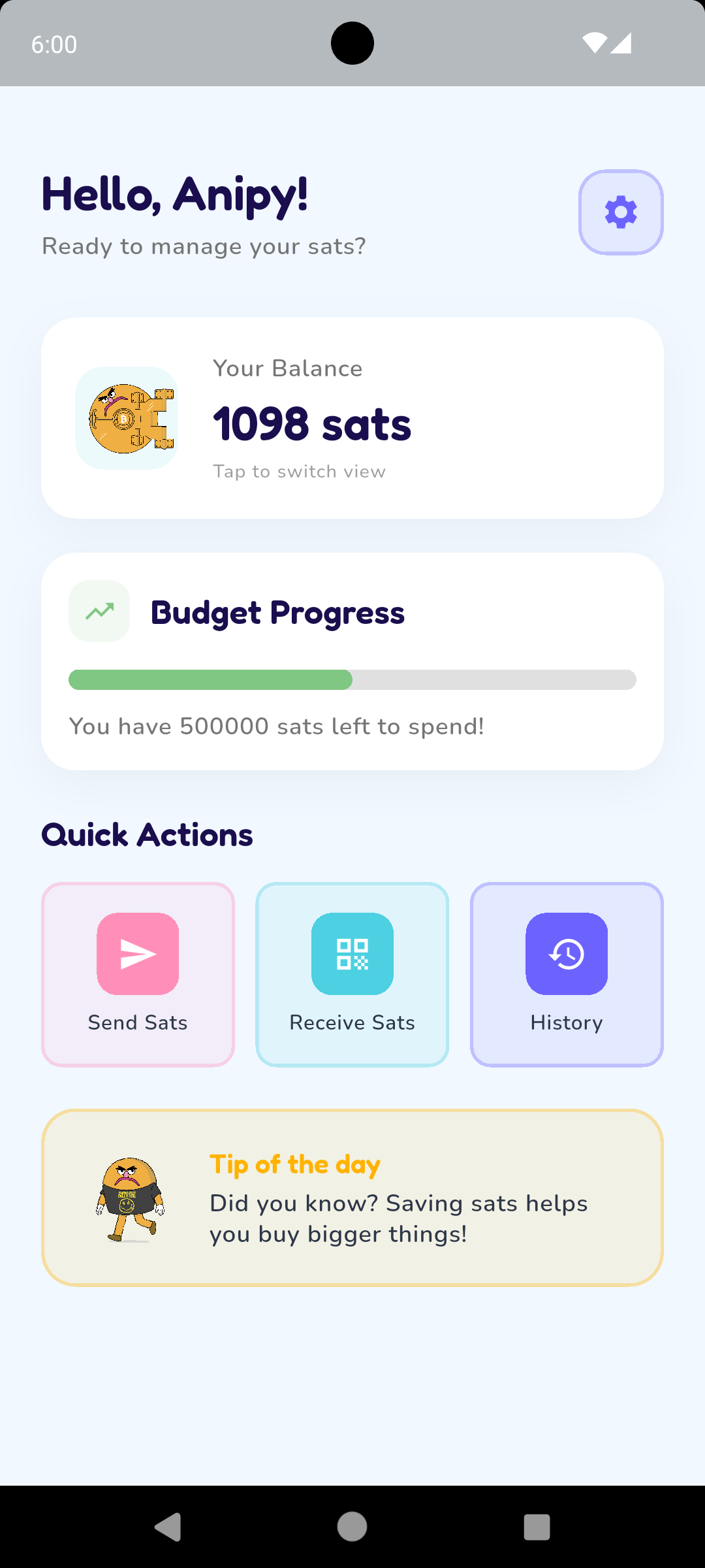 NostrPay Kids App Dashboard